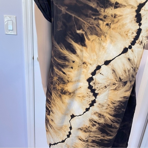 Reverse tie dye dress short sleeve lightning galaxy M black Milky Way - Picture 4 of 13